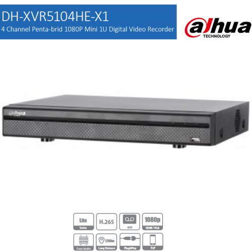 Відеореєстратор Dahua Technology DHI-XVR5104HE-X1